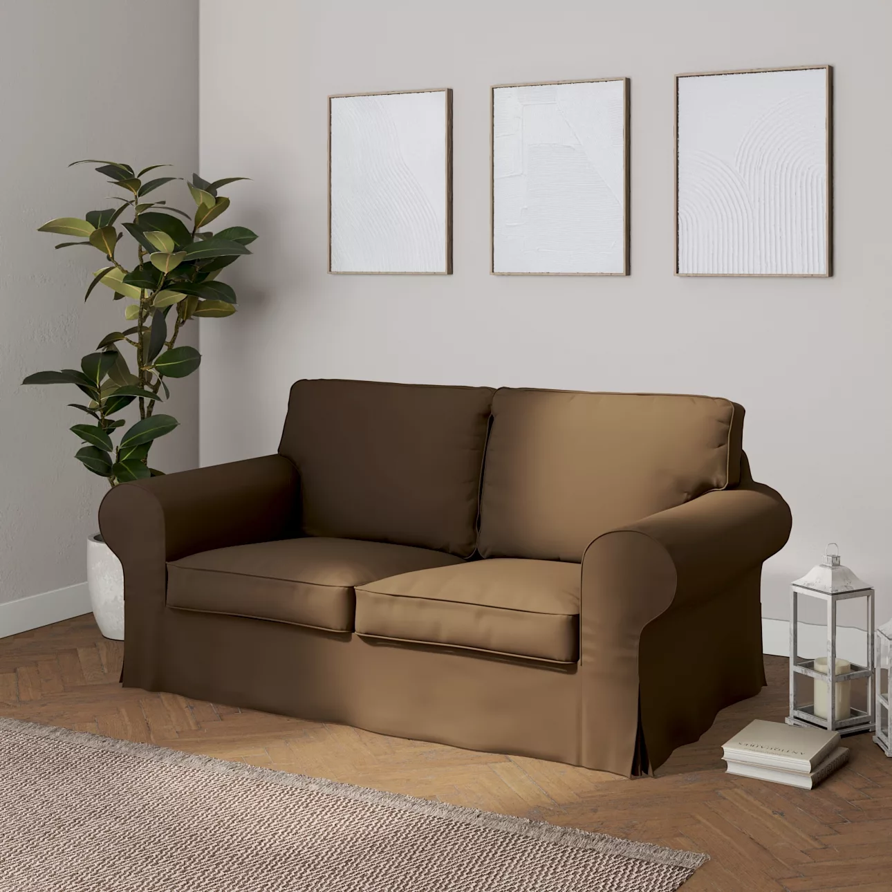 Bezug für Ektorp 2-Sitzer Schlafsofa ALTES Modell, mocca, Sofabezug Ektorp günstig online kaufen