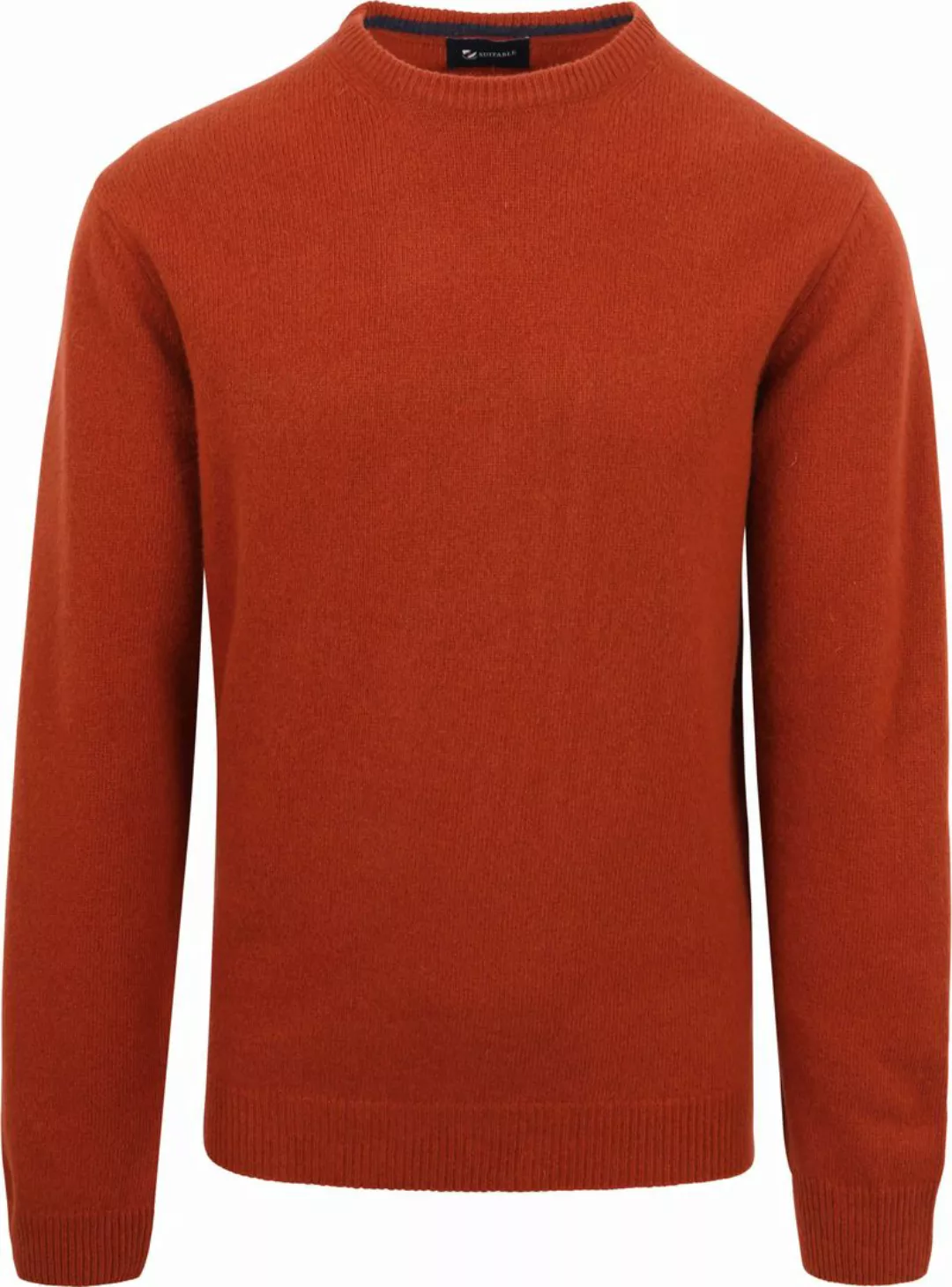 Suitable Lammwolle Pullover O-Ausschnitt Brique Orange - Größe XXL günstig online kaufen