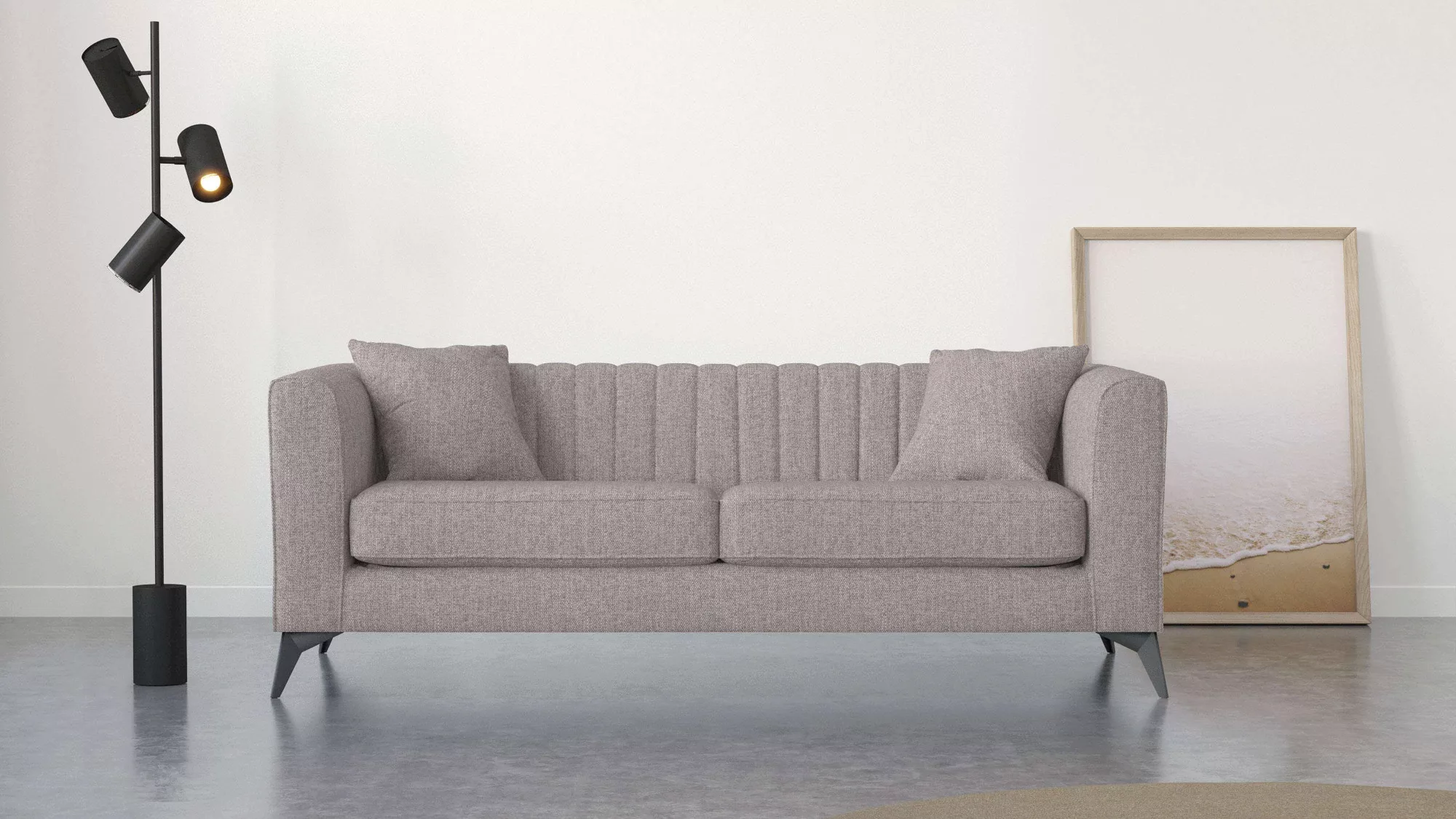Places of Style 3-Sitzer "MATTHEW elegantes Designsofa, Maße B/T/H: 201/86/ günstig online kaufen