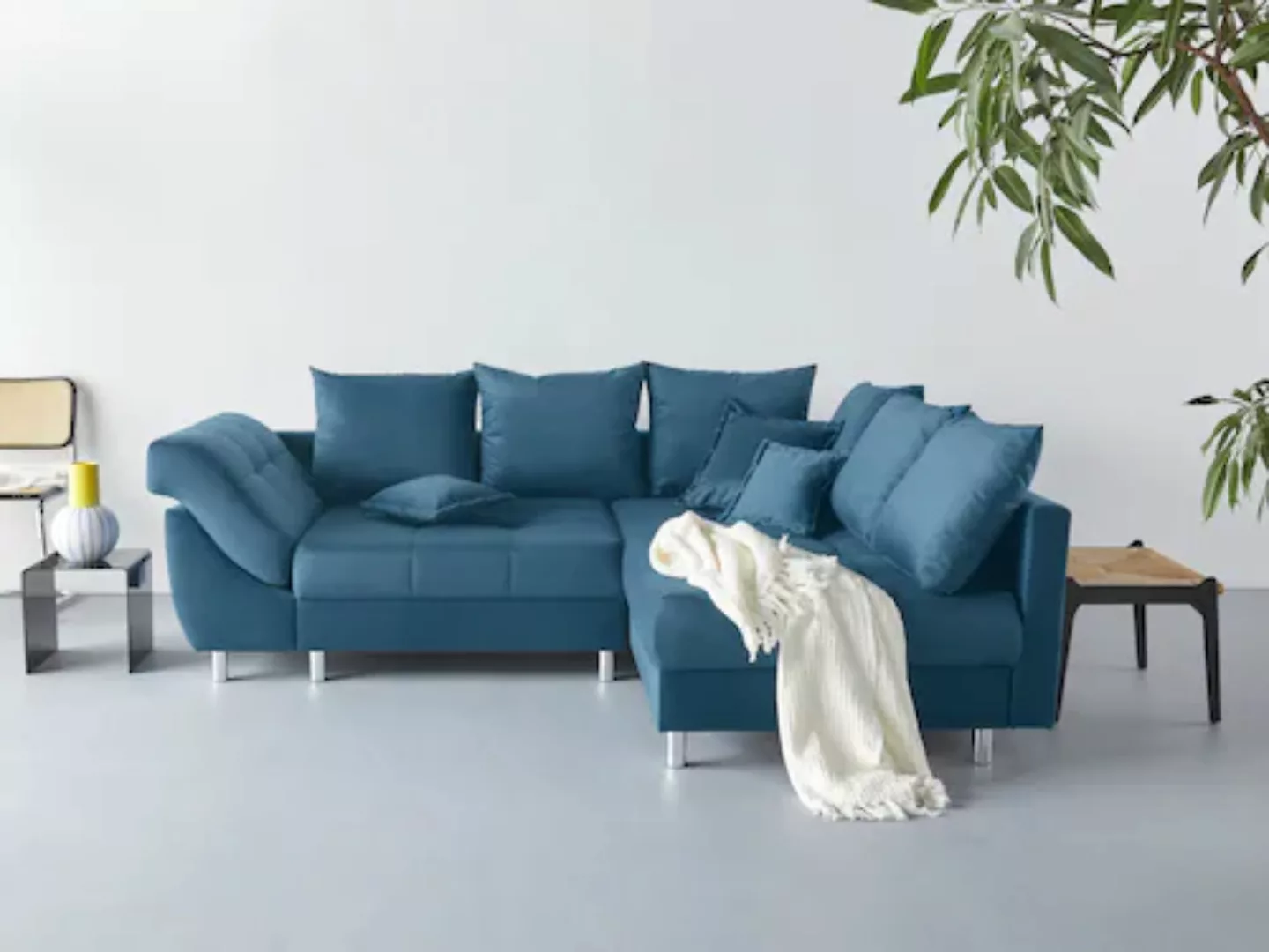 COLLECTION AB Ecksofa Joseli, mit Zier- und Rückenkissen, komfortable Schan günstig online kaufen