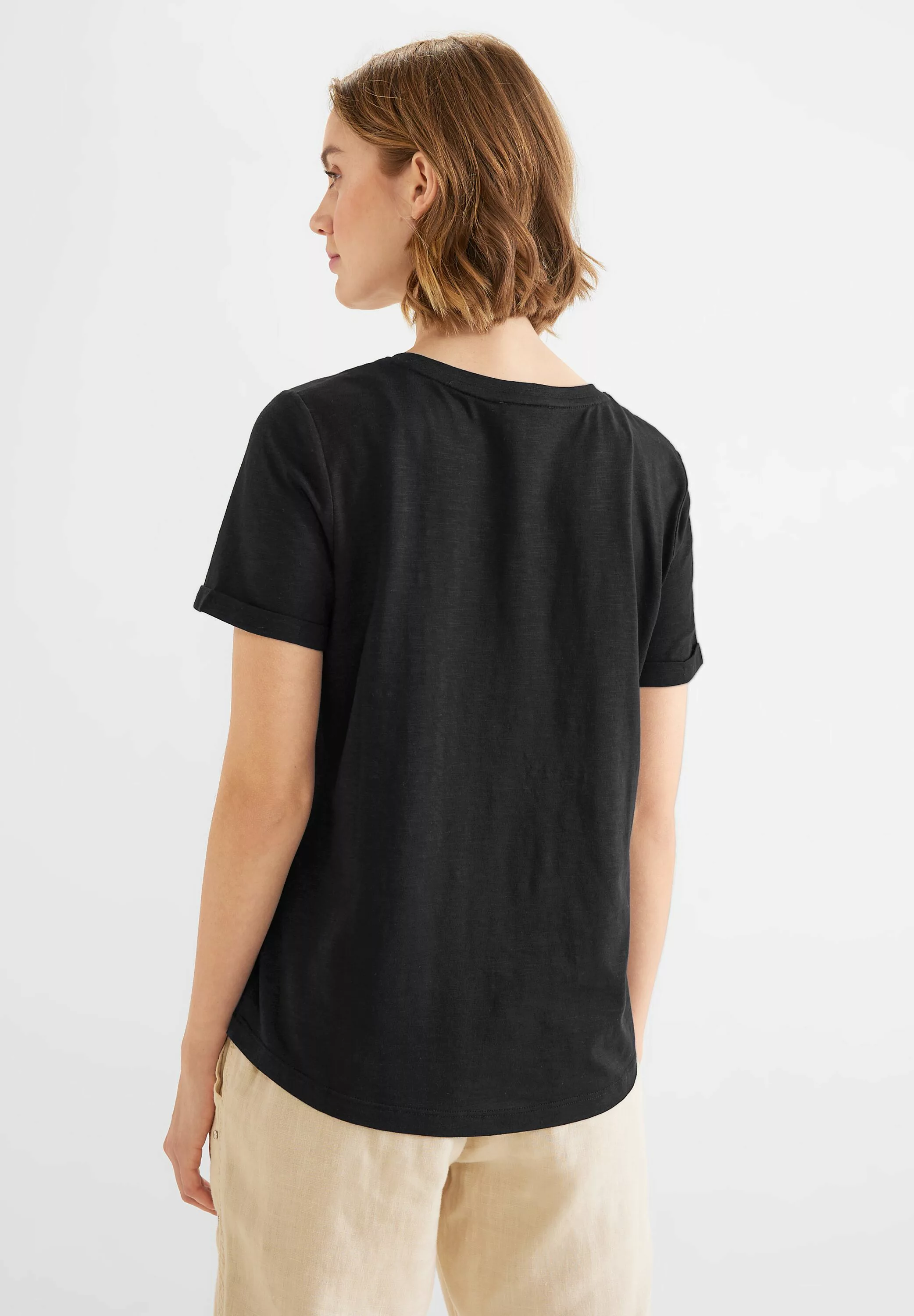 STREET ONE T-Shirt, aus softem Materialmix günstig online kaufen