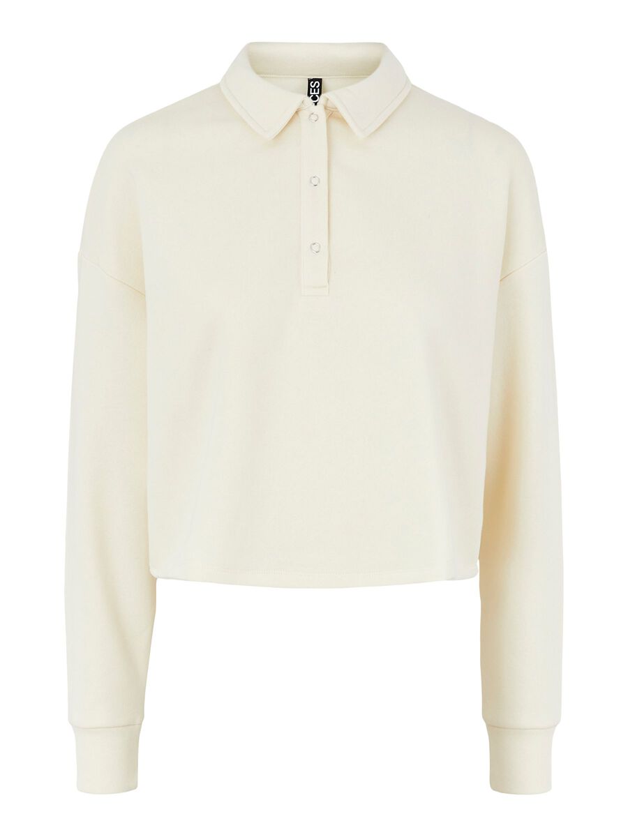 PIECES Pchosanna Polo Shirt Damen Beige günstig online kaufen