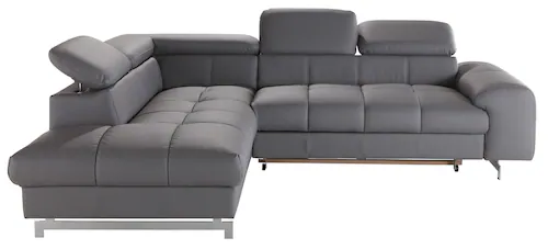 COTTA Ecksofa "Chef L-Form", mit Kopfteilverstellung, edle Metallkufen, wah günstig online kaufen