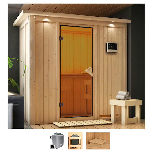 Karibu Sauna »Vada«, 9 KW-Ofen mit externer Steuerung günstig online kaufen