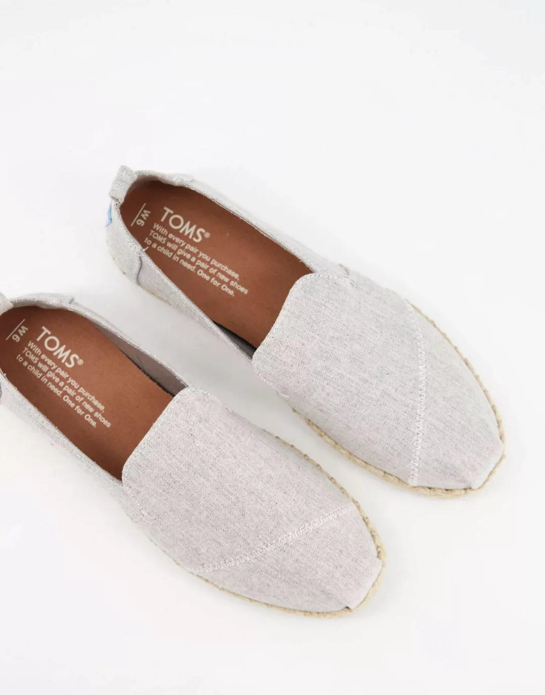 TOMS – Alpargata – Espadrilles im Seildesign in Grau günstig online kaufen