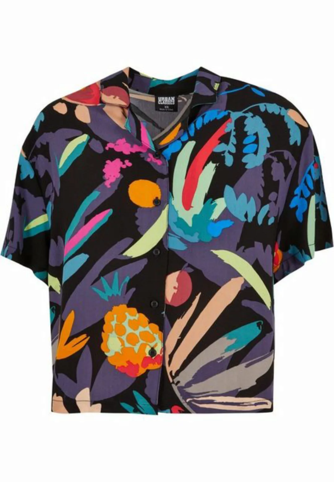 URBAN CLASSICS Kurzarmshirt Urban Classics Damen Ladies Viscose Resort Shir günstig online kaufen