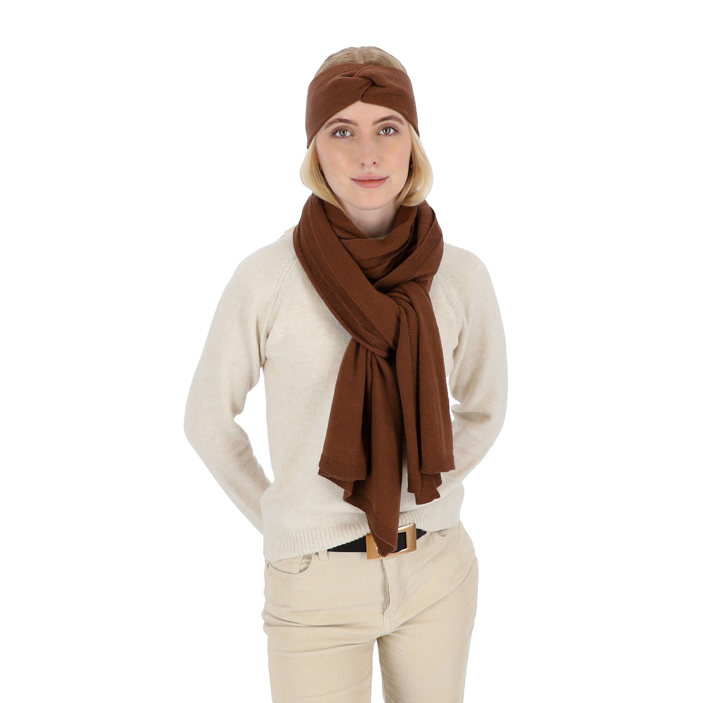 halsüberkopf Accessoires Stirnband Feinstrick-Stirnband mit optischen günstig online kaufen