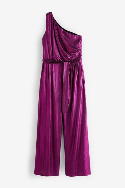 Next Jumpsuit Einschulteriger Tailored Fit Metallic-Jumpsuit (1-tlg) günstig online kaufen