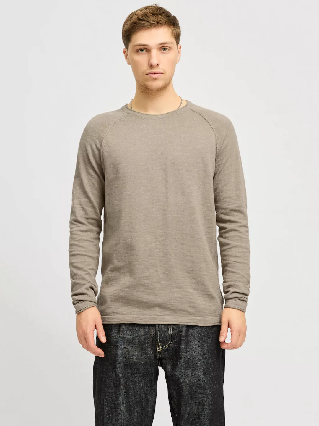 Jack & Jones Rundhalspullover "JJEBREEZE KNIT CREW NECK SN", mit Rundhalsau günstig online kaufen