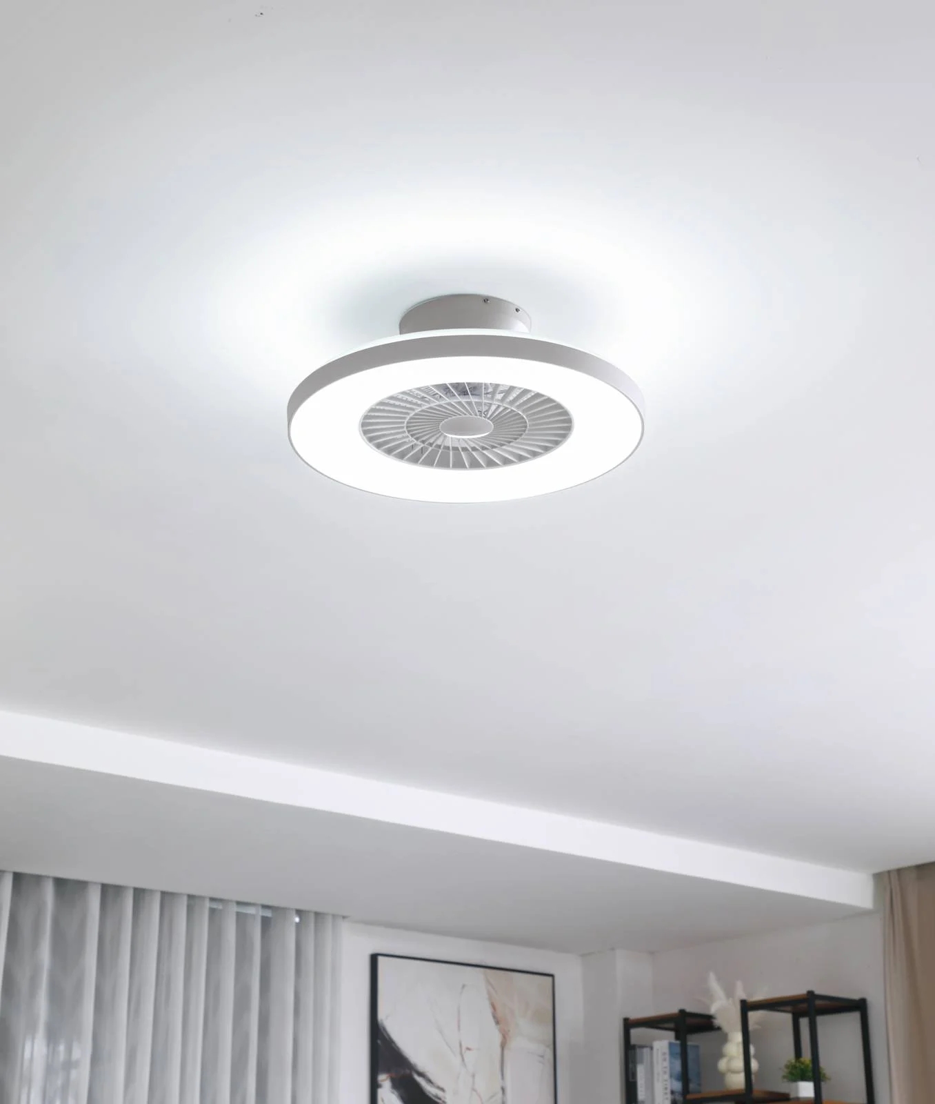 Lindby Smart LED-Deckenventilator Paavo, grau, leise, Tuya günstig online kaufen