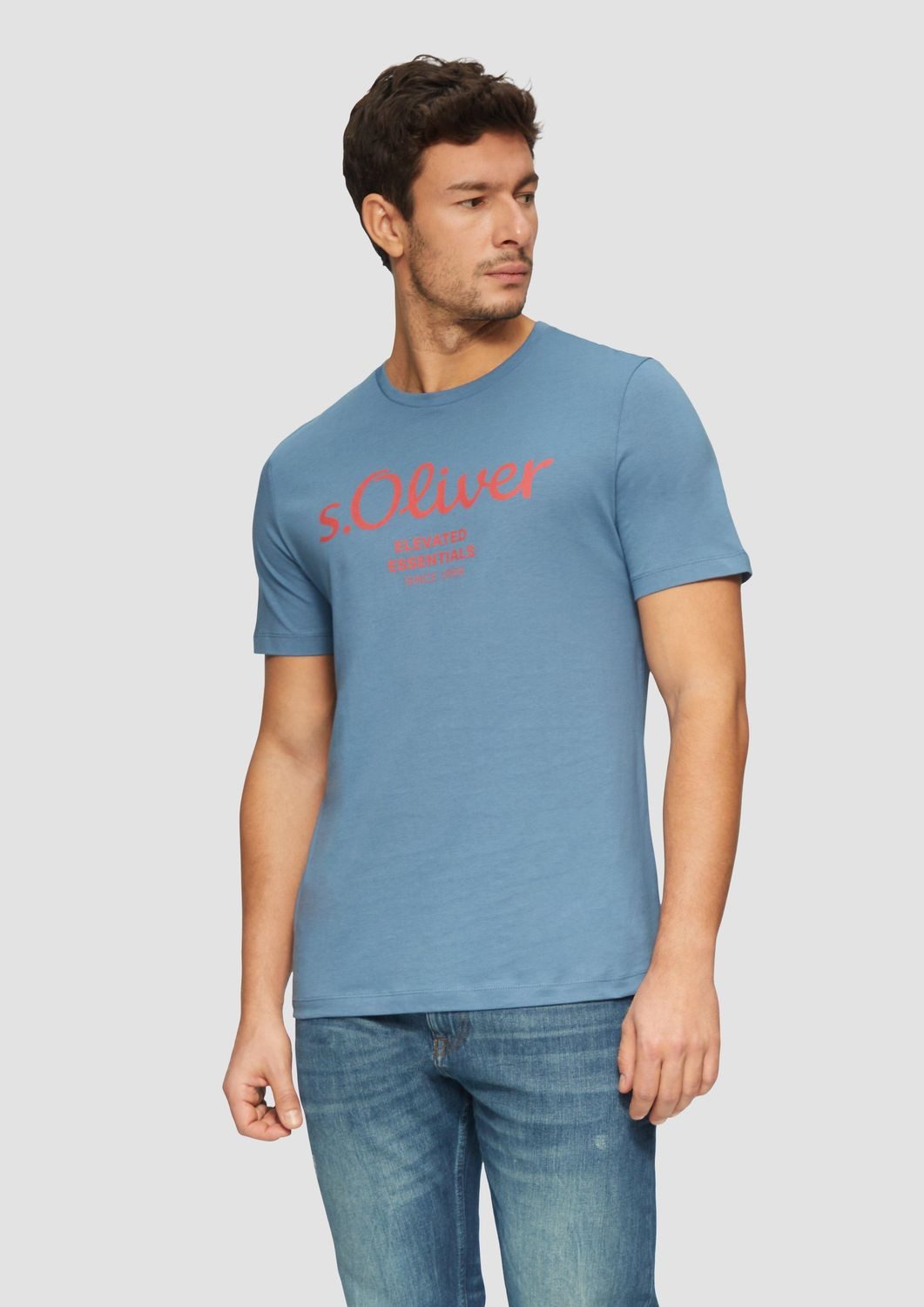 s.Oliver T-Shirt mit Logo-Print Rundhals, kurzarm günstig online kaufen