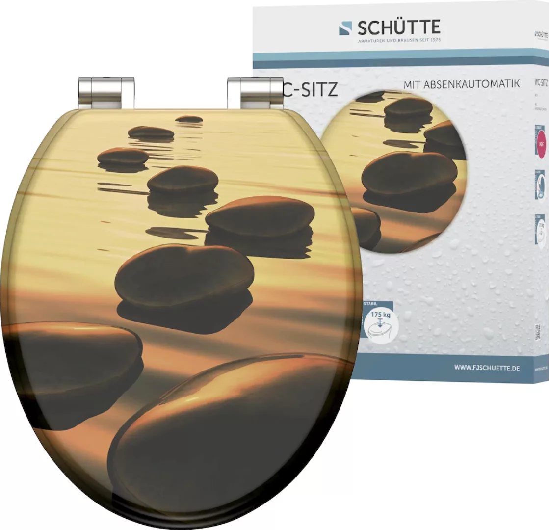 Schütte WC-Sitz "SEA STONE", mit Absenkautomatik und MDF Holzkern günstig online kaufen