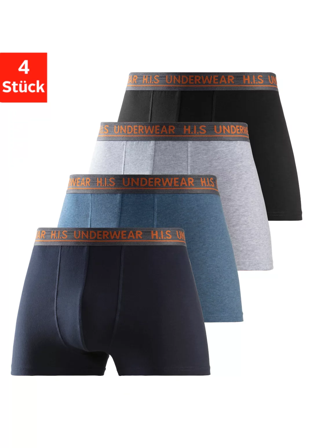 H.I.S Boxer "Boxershorts für Herren", (Packung, 4 St.), mit bequemem Stretc günstig online kaufen