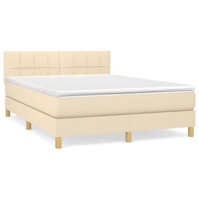 vidaXL Boxspringbett Bett Boxspringbett mit Matratze und LED Stoff (140 x 1 günstig online kaufen