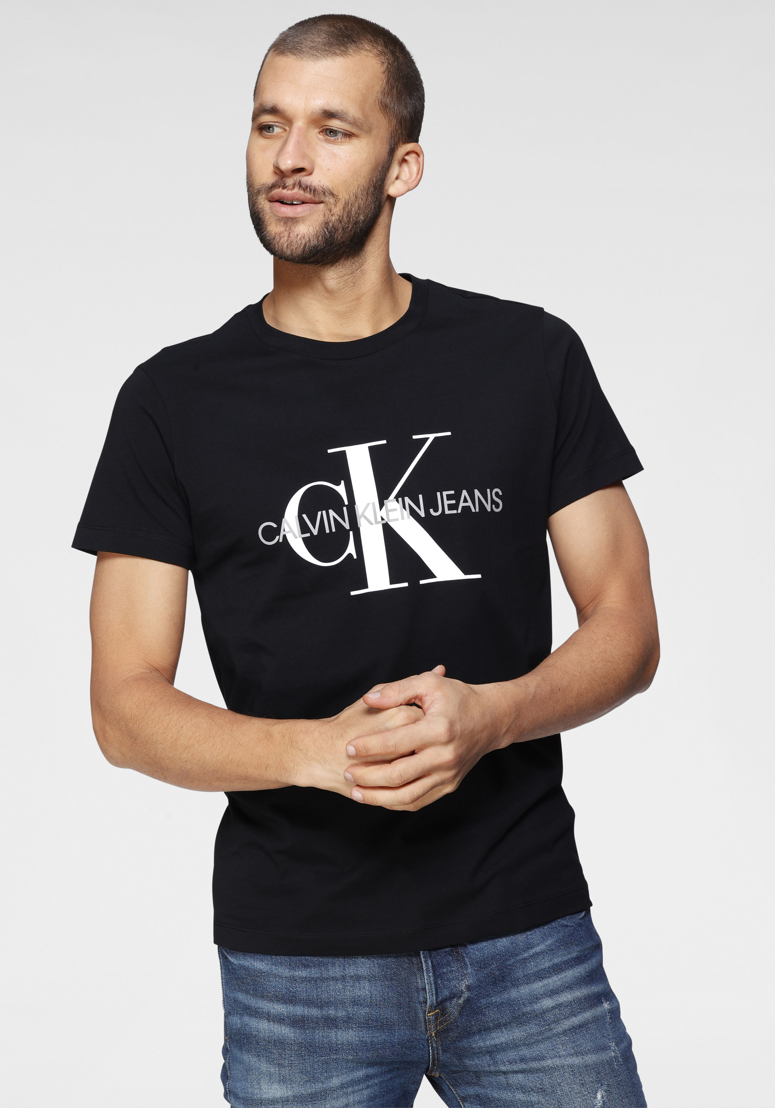 Calvin Klein Jeans T-Shirt ICONIC MONOGRAM SLIM TEE günstig online kaufen