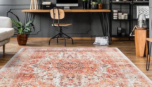 my home Teppich »Helen«, rechteckig, 6 mm Höhe, Wohnzimmer günstig online kaufen