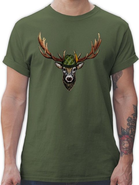 Shirtracer T-Shirt Jagdhirsch Hirsch Jäger Jägerin Geschenk Mode für Oktobe günstig online kaufen