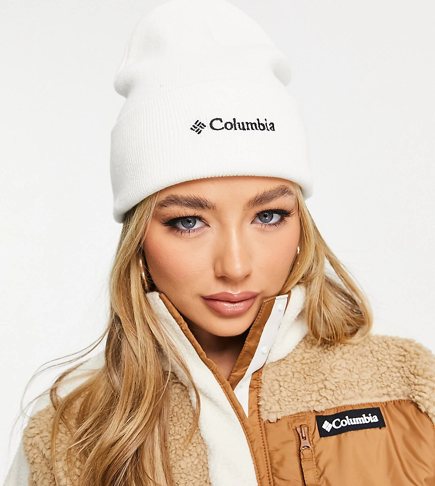 Columbia – City Trek – Strickmütze in Weiß, exklusiv bei ASOS günstig online kaufen