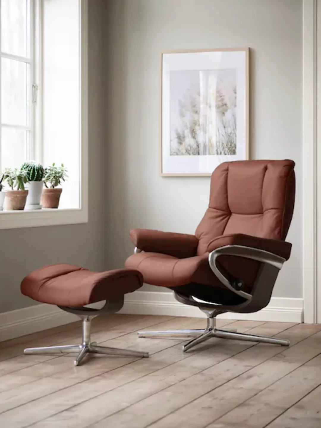 Stressless Fußhocker "Mayfair", mit Cross Base, Größe S, M & L, Holzakzent günstig online kaufen