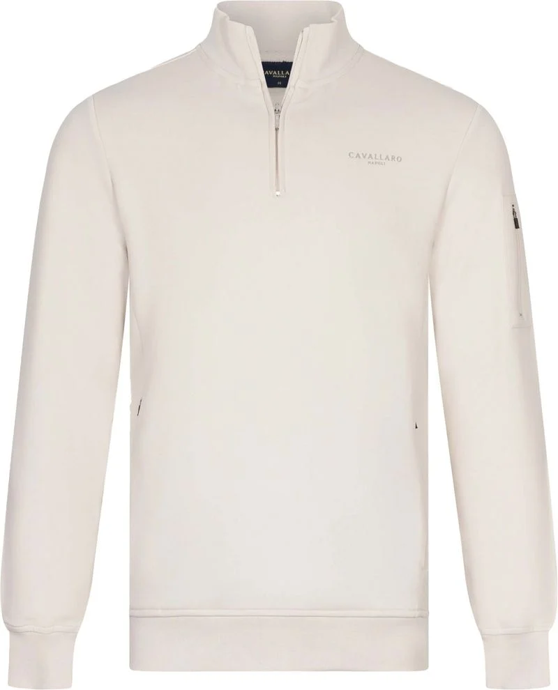 Cavallaro Bellunio Half Zip Pullover Ecru - Größe XL günstig online kaufen