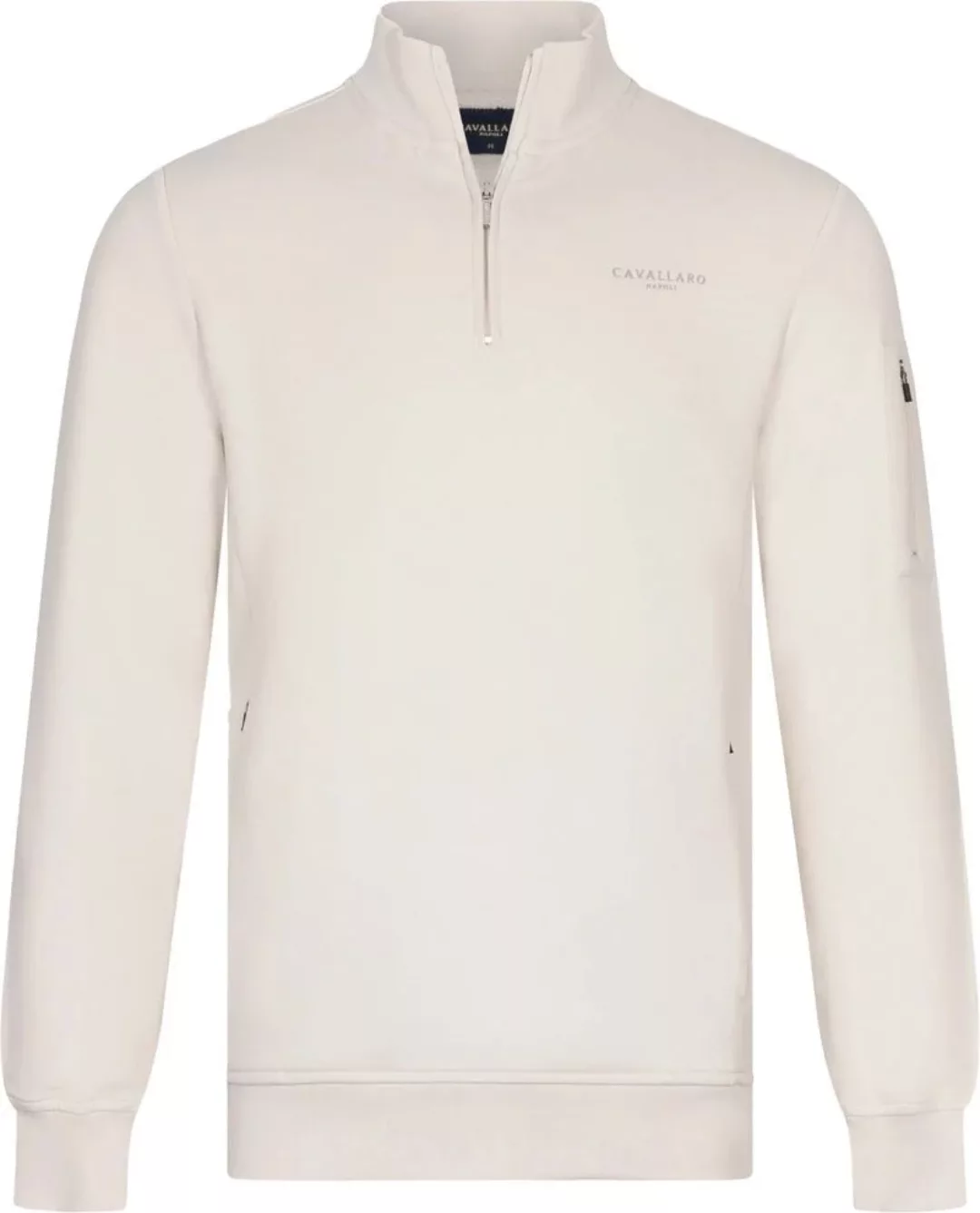 Cavallaro Bellunio Half Zip Pullover Ecru - Größe M günstig online kaufen