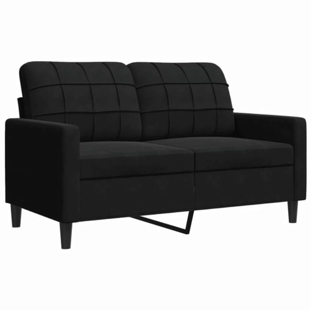 vidaXL Sofa Sofa/ 2-Sitzer/ 3-Sitzer Samt, 120 cm, Schwarz günstig online kaufen