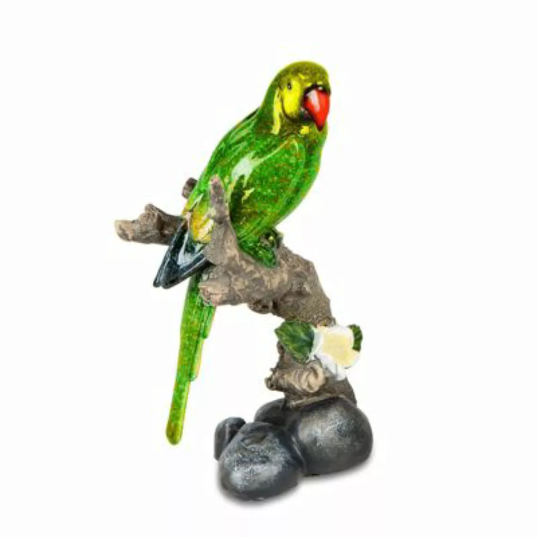 Dekofigur Papagei auf Zweig, grün günstig online kaufen