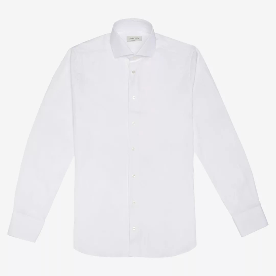 Hemd  einfarbig  weiß 100% reine baumwolle pinpoint doppelt gezwirnt, krage günstig online kaufen