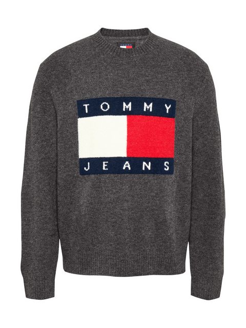 Tommy Jeans Strickpullover TJM REG MELANGE FLAG SWEATER mit 'Rundhalsauschn günstig online kaufen