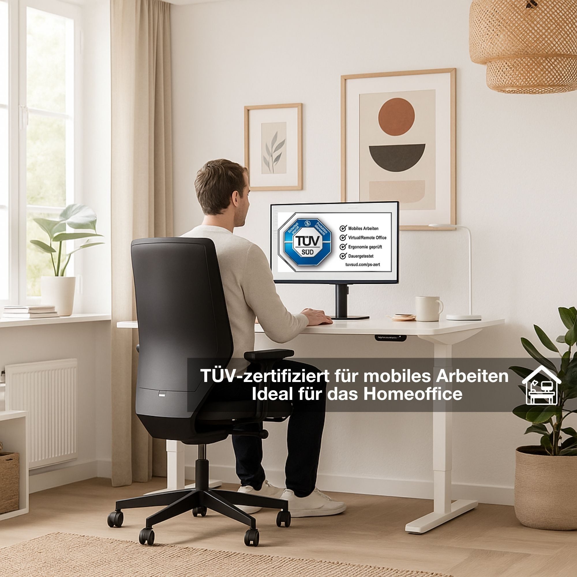 ASSMANN Büromöbel Schreibtisch Y-LINE (120x80cm Weiß günstig online kaufen