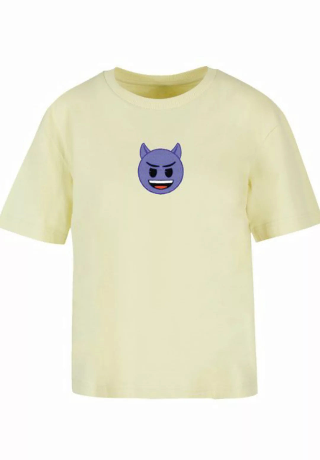 emoji couture T-Shirt Evil smiling furry purple face Premium Qualität günstig online kaufen