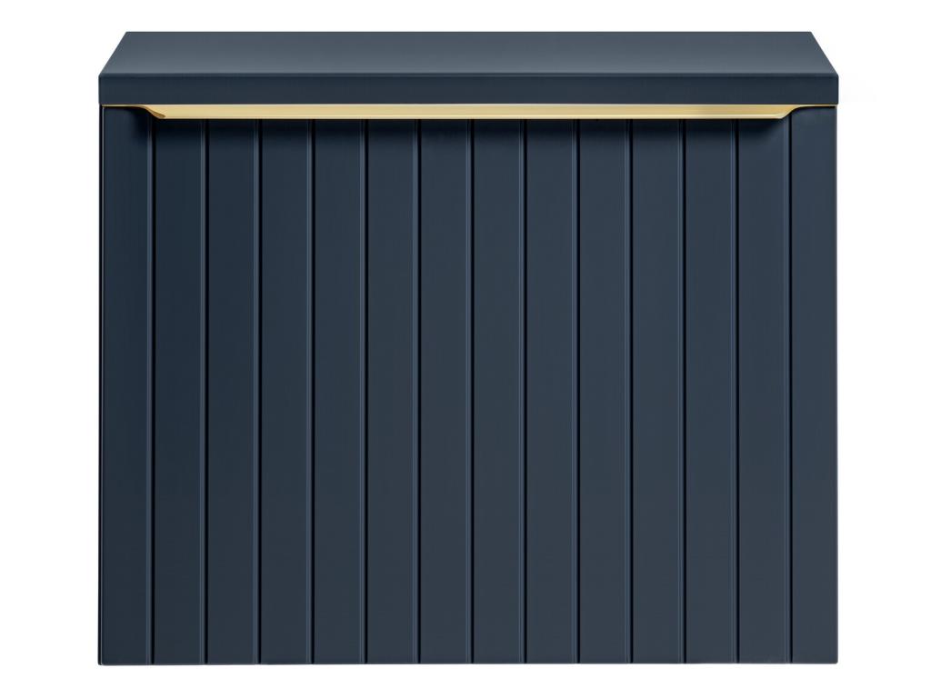 Waschbeckenunterschrank hängend - 60 cm - Blau gestreift - JOSEPHA günstig online kaufen
