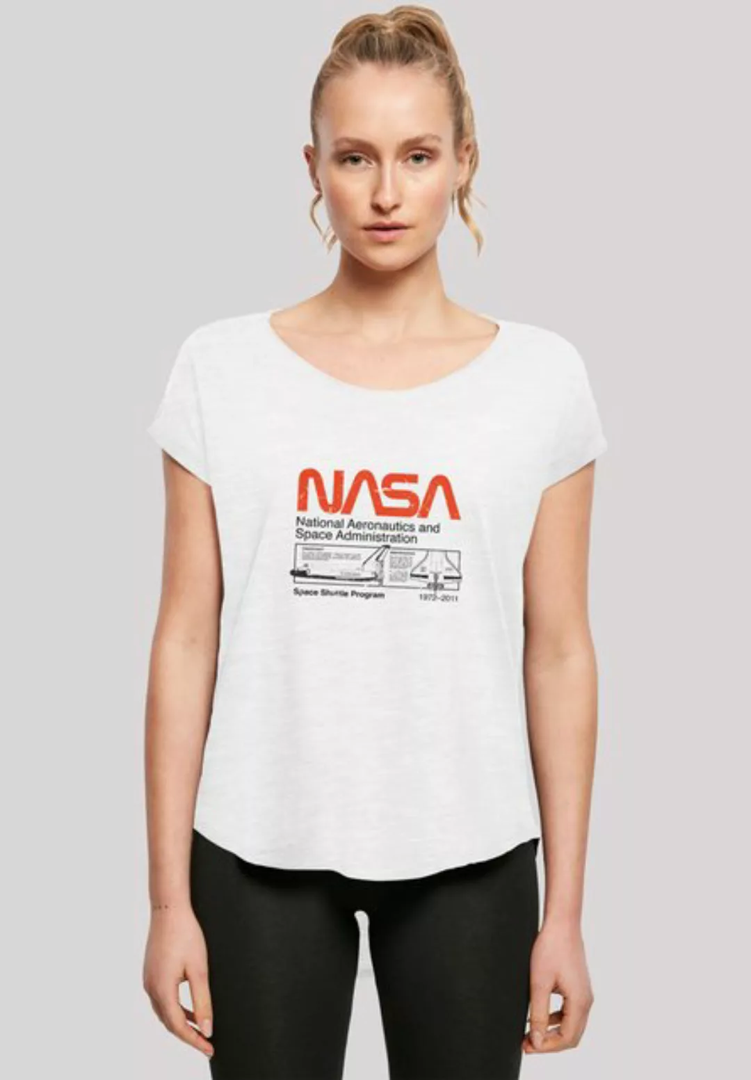 F4NT4STIC T-Shirt Long Cut T-Shirt NASA Classic Space Shuttle White Damen,P günstig online kaufen