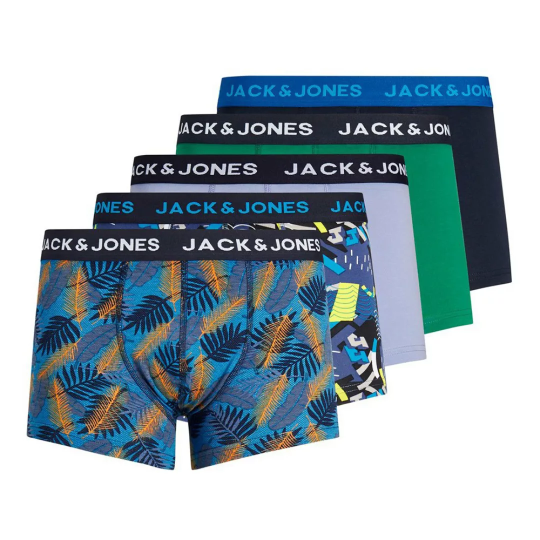 Jack & Jones Summer Print Boxer 5 Einheiten 2XL Blazing Yellow / Detail Nav günstig online kaufen