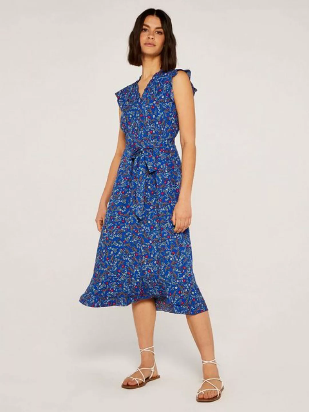 Apricot Midikleid Buttercup Floral Midi Dress, (2-tlg., Stoffgürtel) mit Rü günstig online kaufen