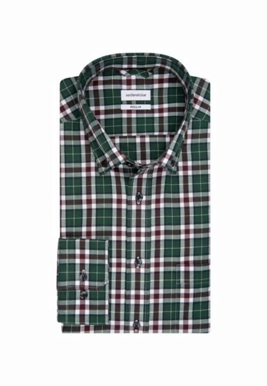 seidensticker Flanellhemd "Regular", Regular Langarm Button-Down-Kragen Kar günstig online kaufen