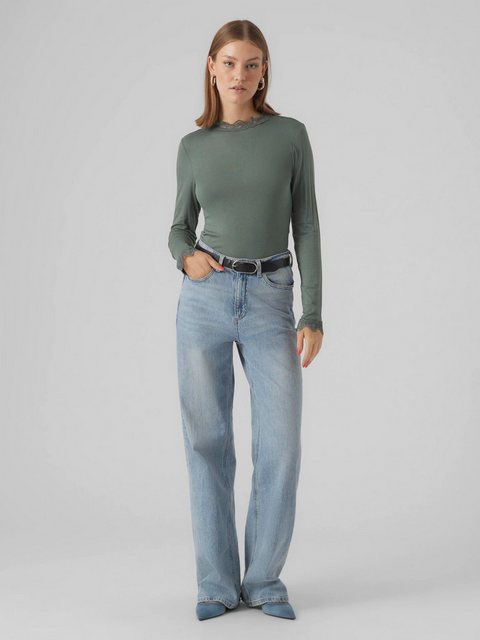 Vero Moda Langarmshirt ROSA (1-tlg) Spitze günstig online kaufen