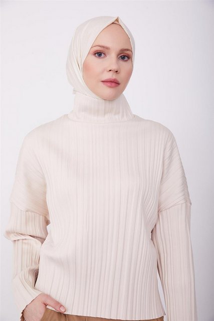 ARMİNE Langarmbluse Armine Plissee-Strickbluse – moderne und elegante Hijab günstig online kaufen