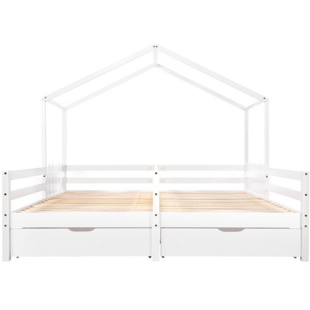 IDEASY Hausbett Jugendbett mit 2 Schubladen, 200 x 90 cm, (stabile Struktur günstig online kaufen