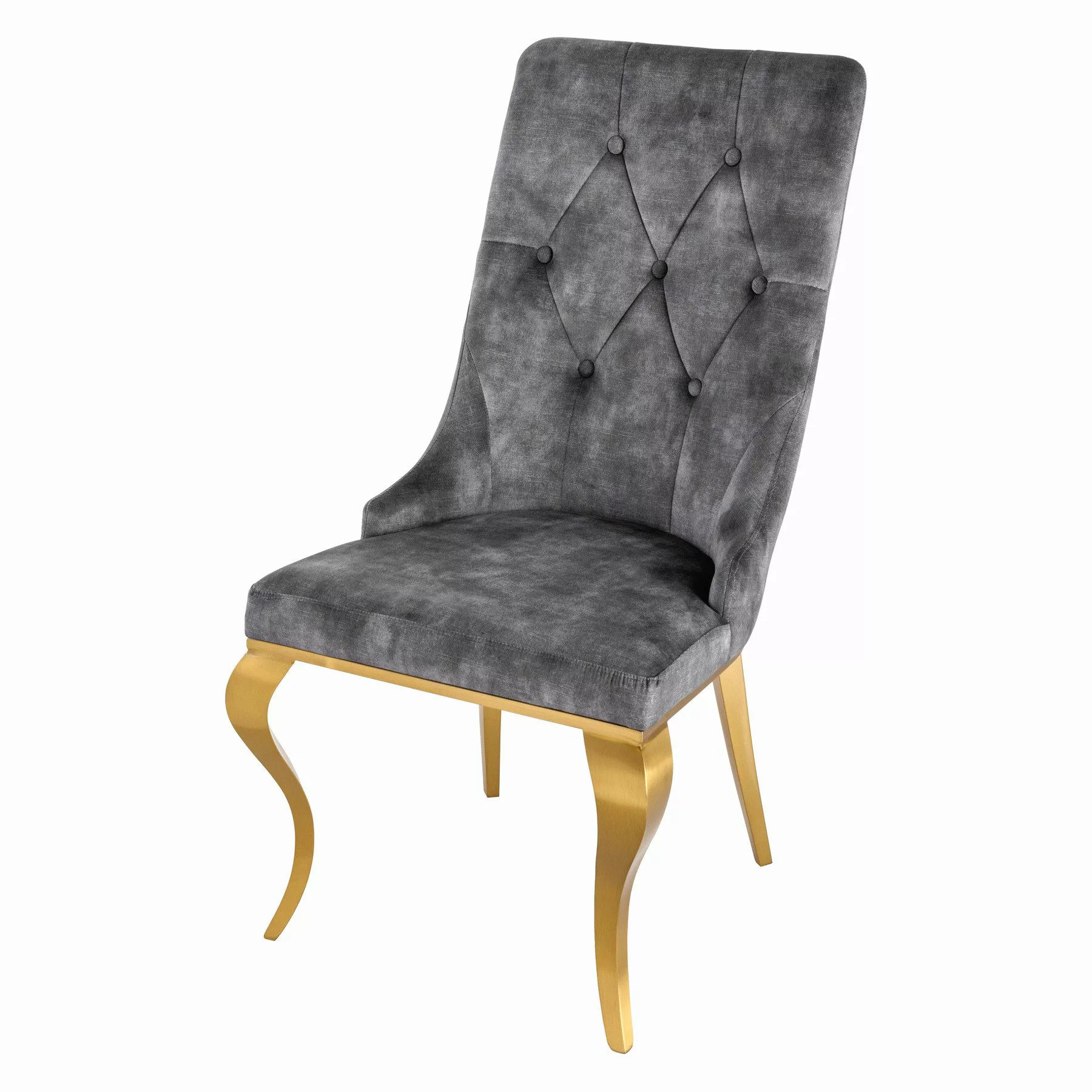 riess-ambiente Polsterstuhl MODERN BAROCK grau / günstig online kaufen