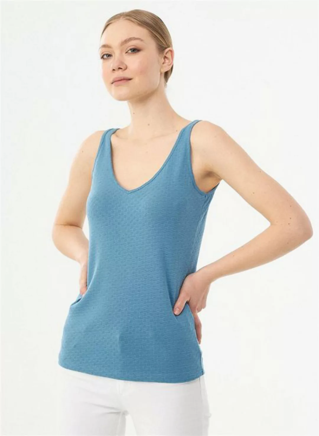 ORGANICATION 2-in-1-Top Women's Tank Top in Petrol Blue günstig online kaufen