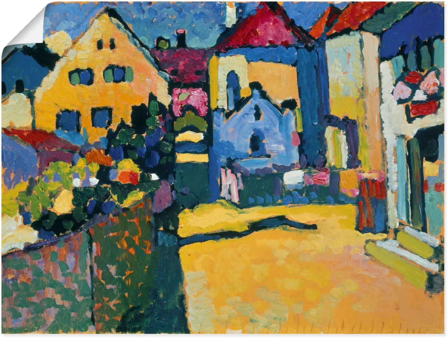 Artland Wandbild "Grüngasse in Murnau. 1909", Europa, (1 St.), als Leinwand günstig online kaufen