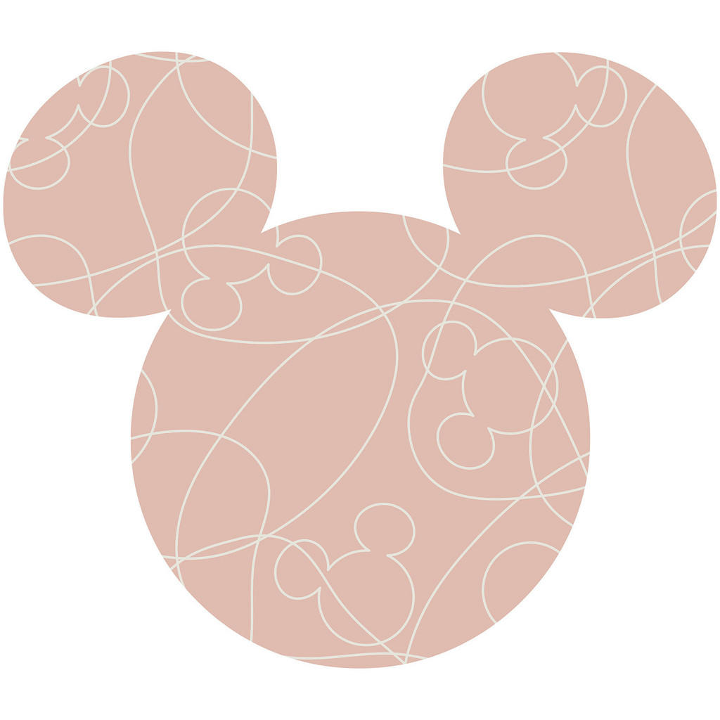 Komar Wandtattoo "Mickey Head Knotted - Größe 125 x 125 cm", (1 St.), rund günstig online kaufen