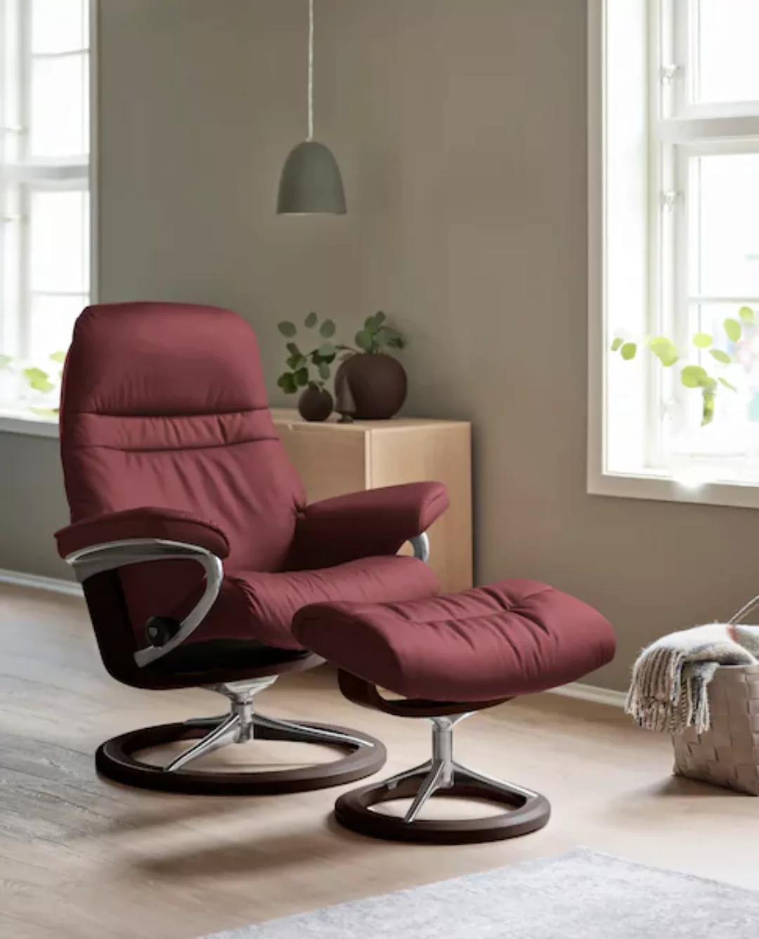 Stressless® Relaxsessel »Sunrise«, (Set, Relaxsessel mit Hocker), mit Signa günstig online kaufen