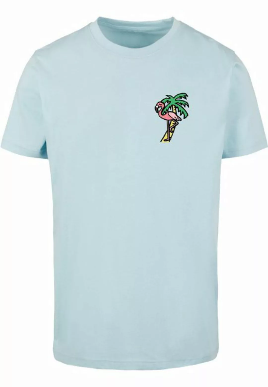 MisterTee Kurzarmshirt MisterTee Herren Flamingo T-Shirt Round Neck (1-tlg) günstig online kaufen