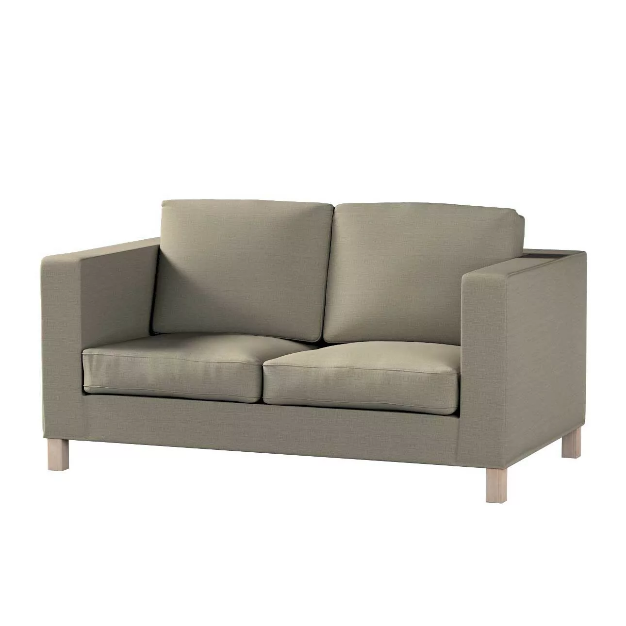 Bezug für Karlanda 2-Sitzer Sofa nicht ausklappbar, kurz, beige-grau, 60cm günstig online kaufen