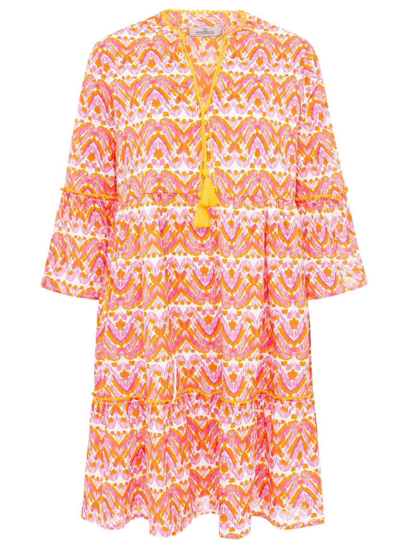 Zwillingsherz Sommerkleid ""Joyful"", mit Tasseln, Trompeten Ärmeln und Ein günstig online kaufen