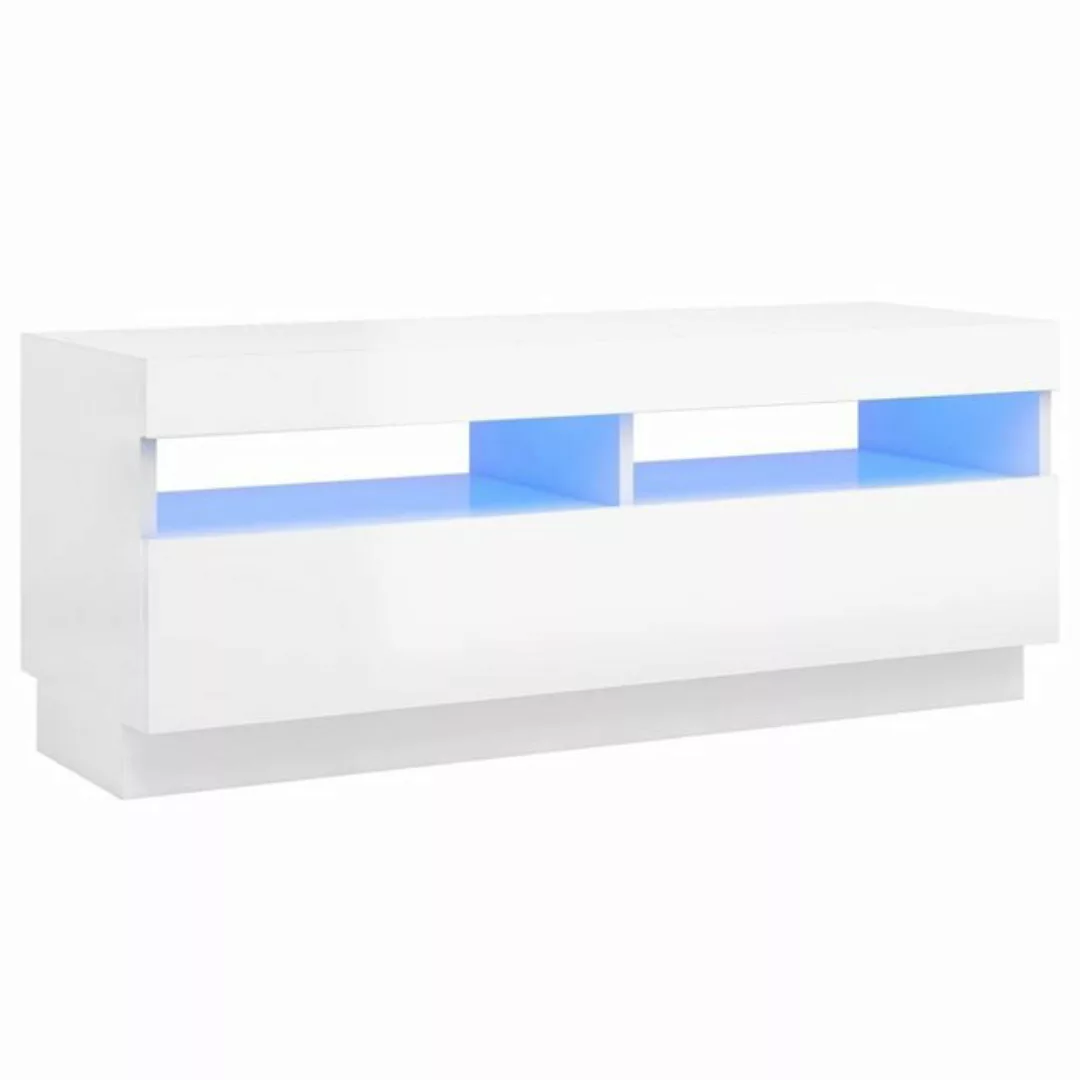 vidaXL TV-Schrank TV-Schrank mit LED-Leuchten Hochglanz-Weiß 100x35x40 cm L günstig online kaufen