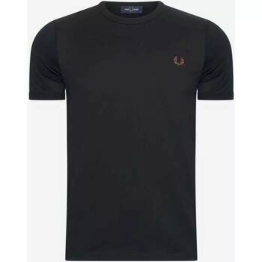 Fred Perry  T-Shirts & Poloshirts Ringer t-shirt - black whisky brown günstig online kaufen