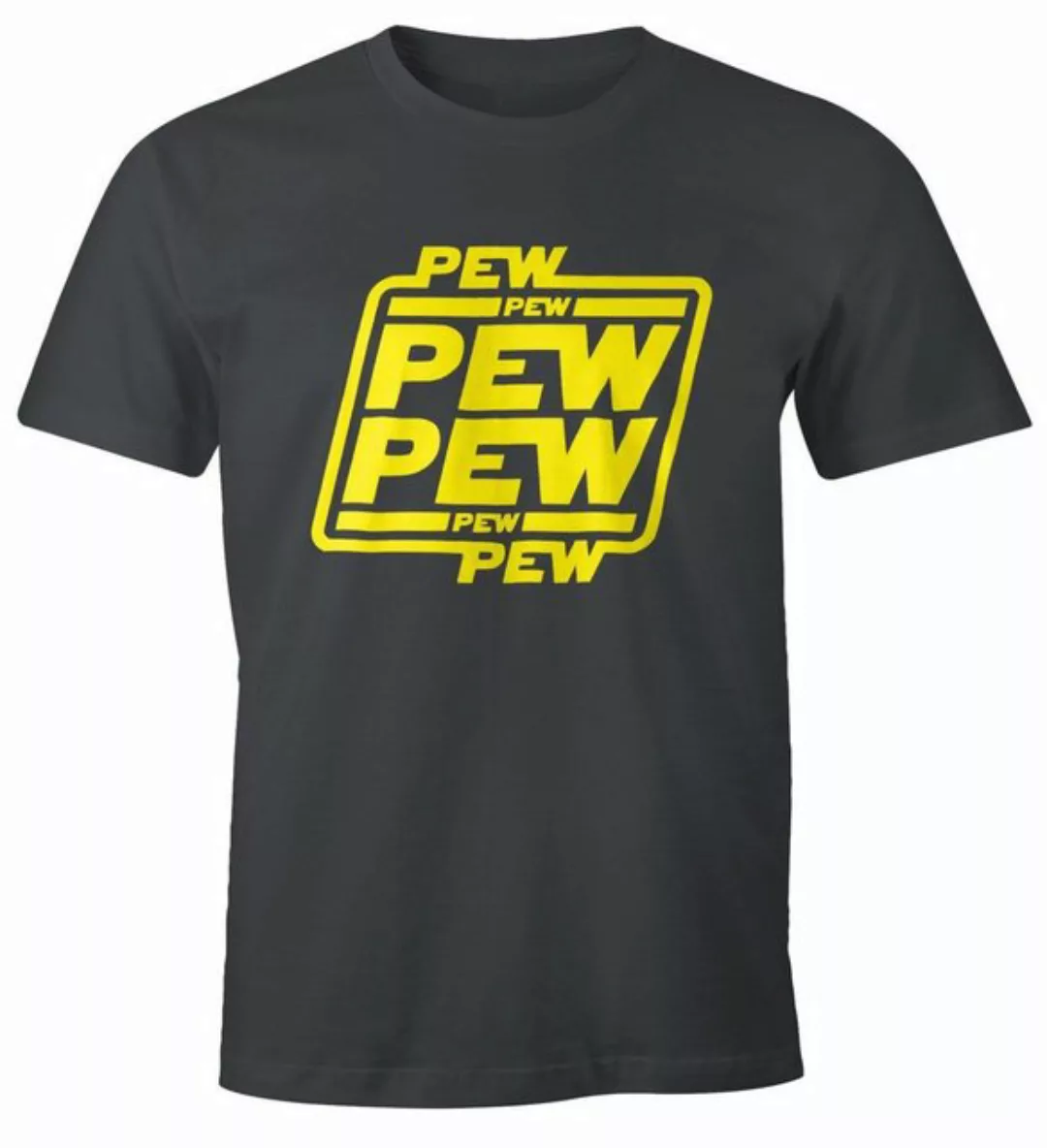 MoonWorks Print-Shirt Herren T-Shirt Pew Pew Pew Fun-Shirt Moonworks® mit P günstig online kaufen